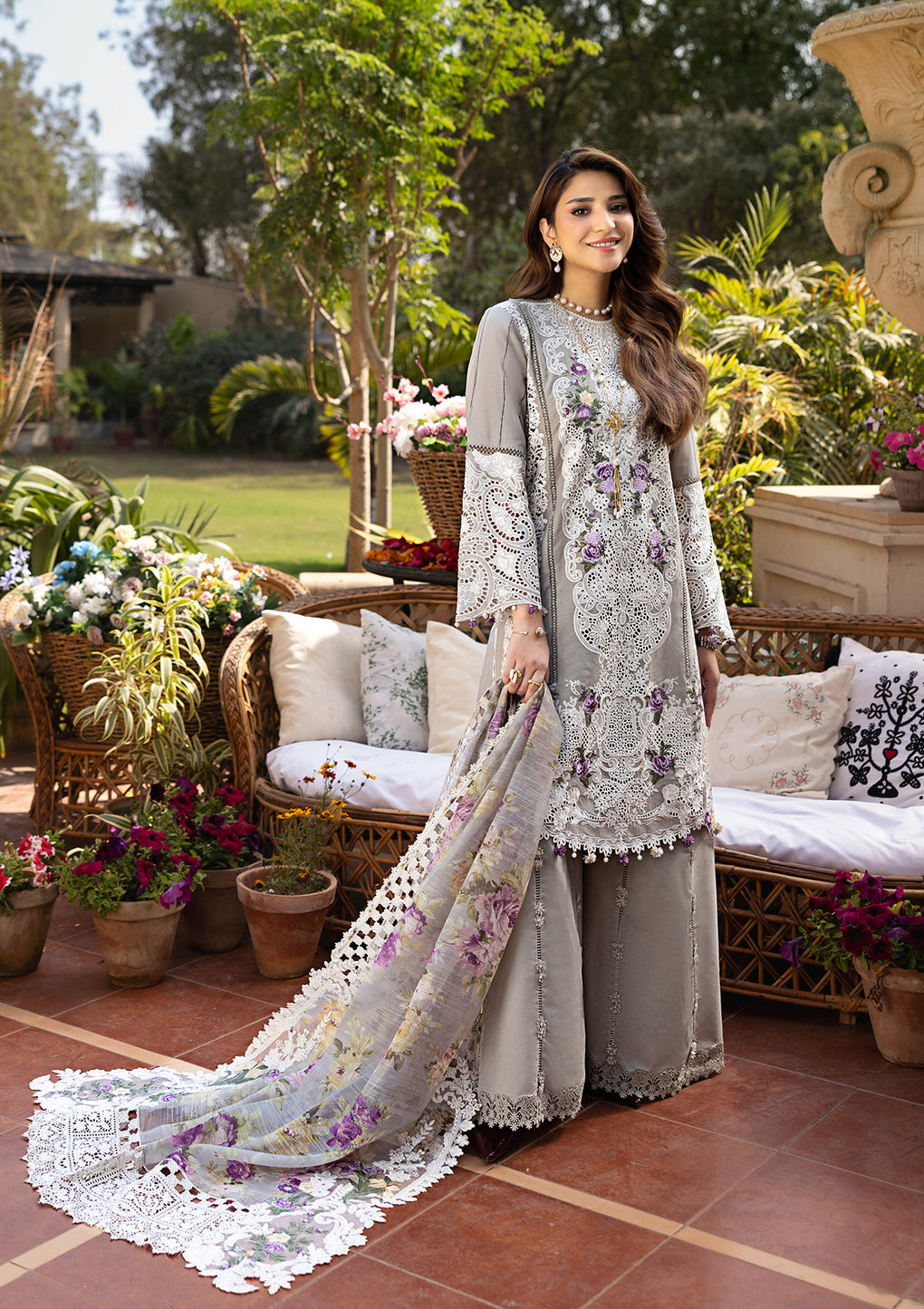 Elaf Premium | Luxury Lawn 25 | ELM-05 RAMSHA - House Of Hania