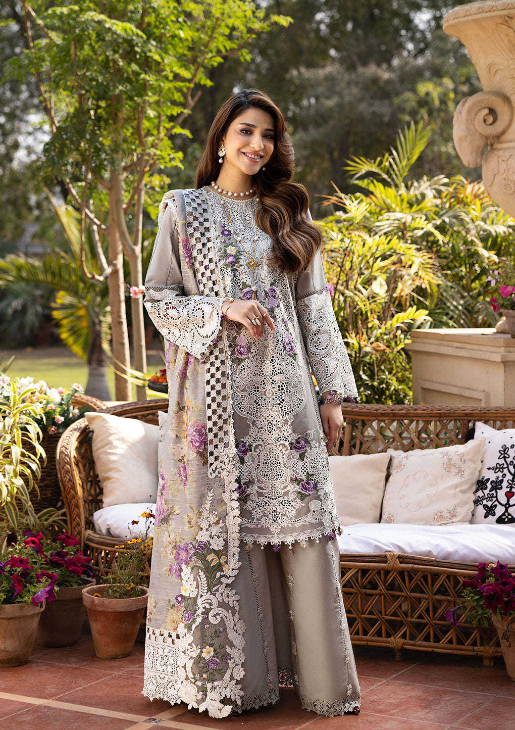 Elaf Premium | Luxury Lawn 25 | ELM-05 RAMSHA - House Of Hania