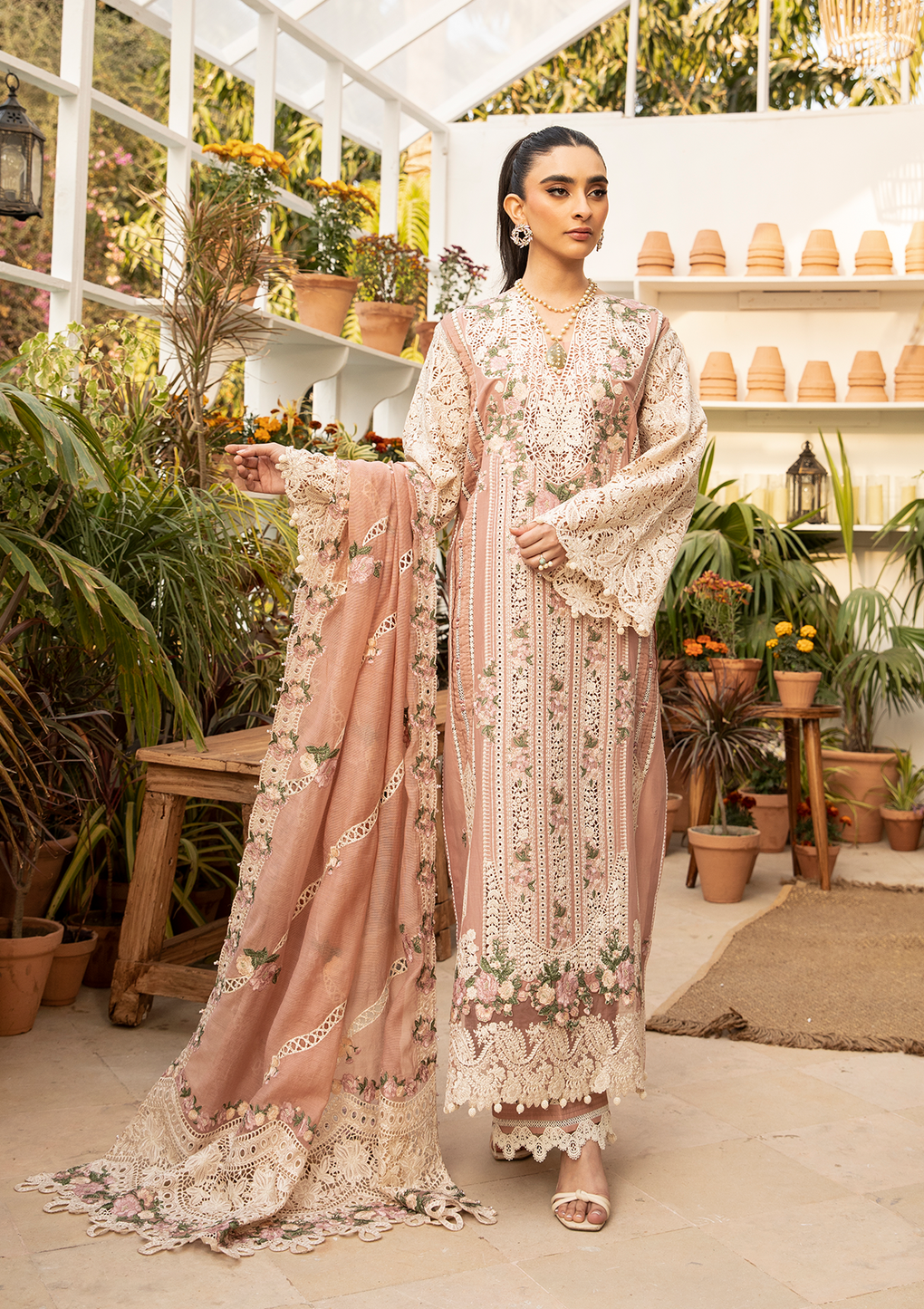 Elaf Premium | Luxury Lawn 25 | ELM-12 SHAHANA - House Of Hania