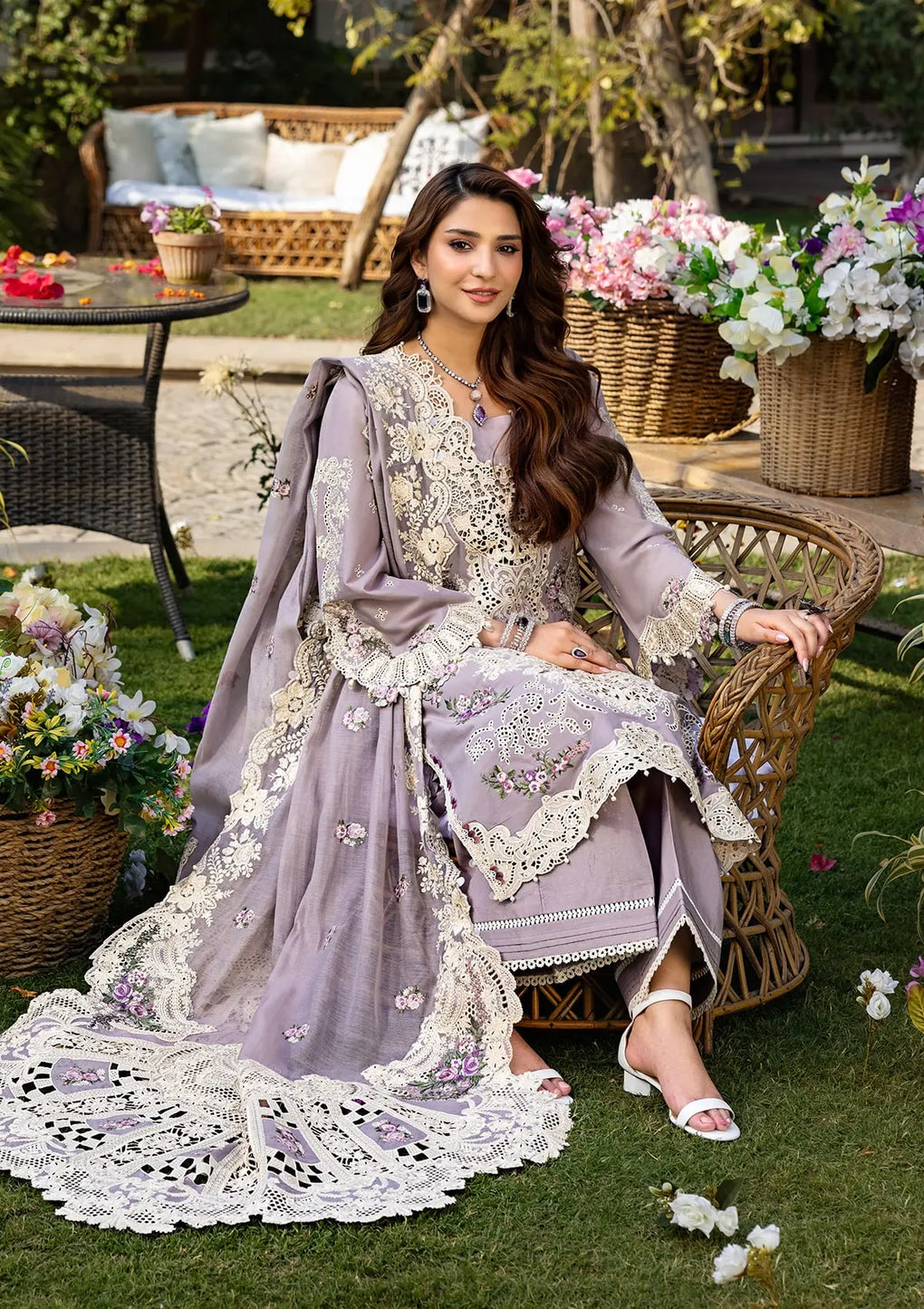 Elaf Premium | Luxury Lawn 25 | ELM-1A RAHA - House Of Hania