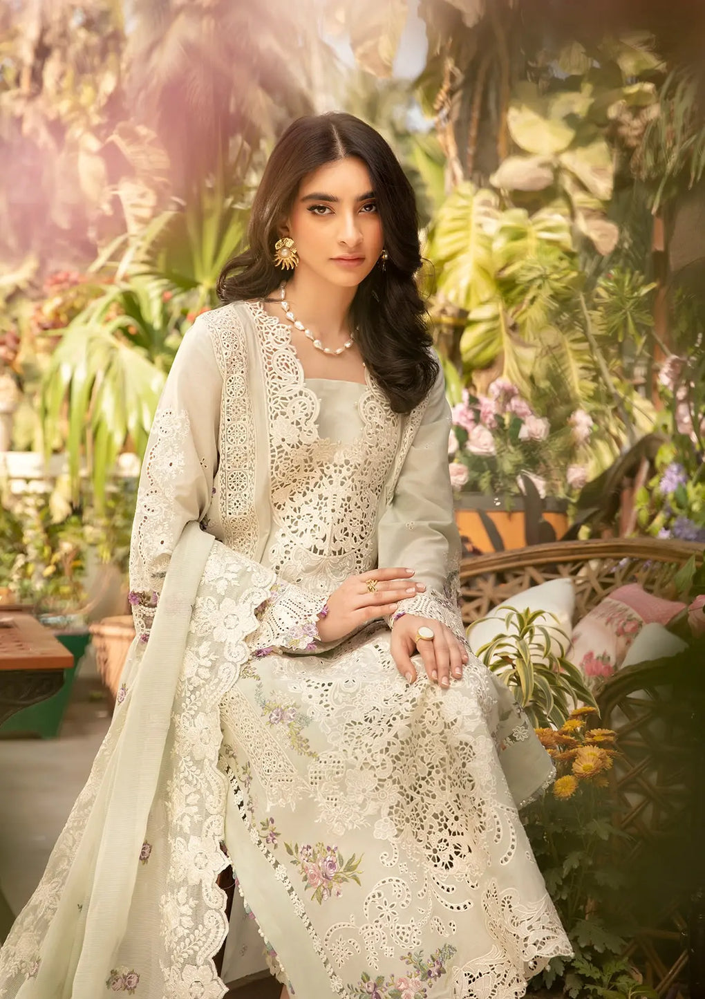 Elaf Premium | Luxury Lawn 25 | ELM-1B SANAA - House Of Hania