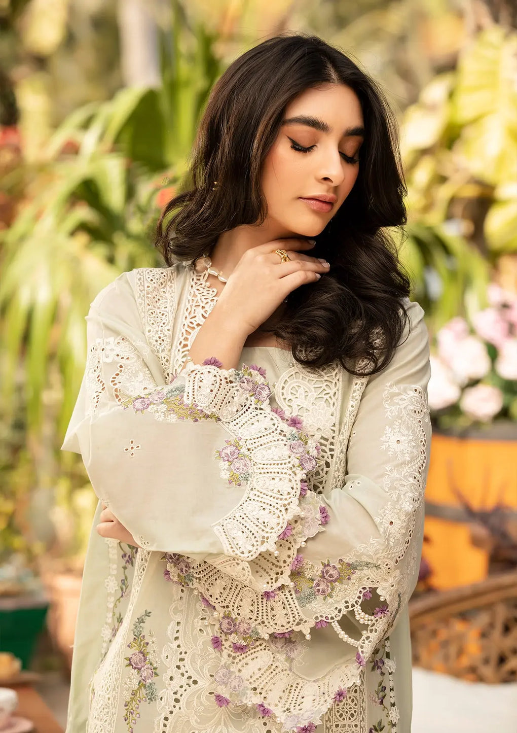 Elaf Premium | Luxury Lawn 25 | ELM-1B SANAA - House Of Hania