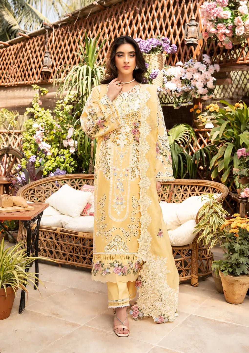 Elaf Premium | Luxury Lawn 25 | ELM-2B ROSHNE - House Of Hania