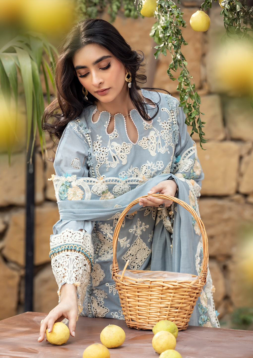 Elaf Premium | Luxury Lawn 25 | ELM-7B MAHVEEN - House Of Hania