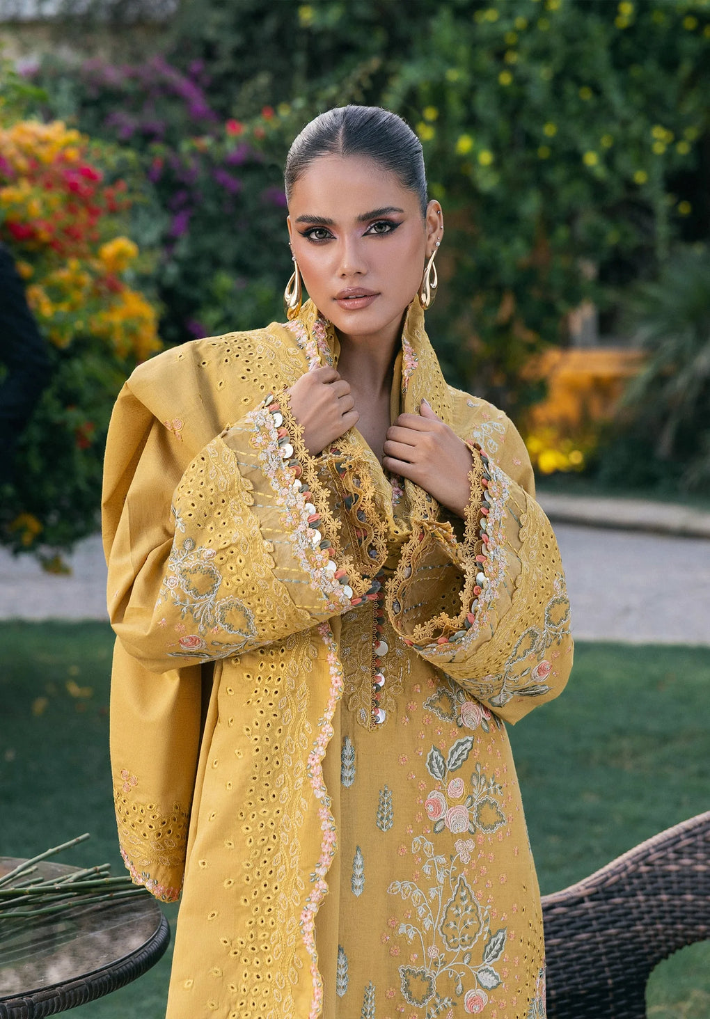 Elaf Premium | Luxury Winter 25 | EWK-1B FLORIGOLD - House Of Hania