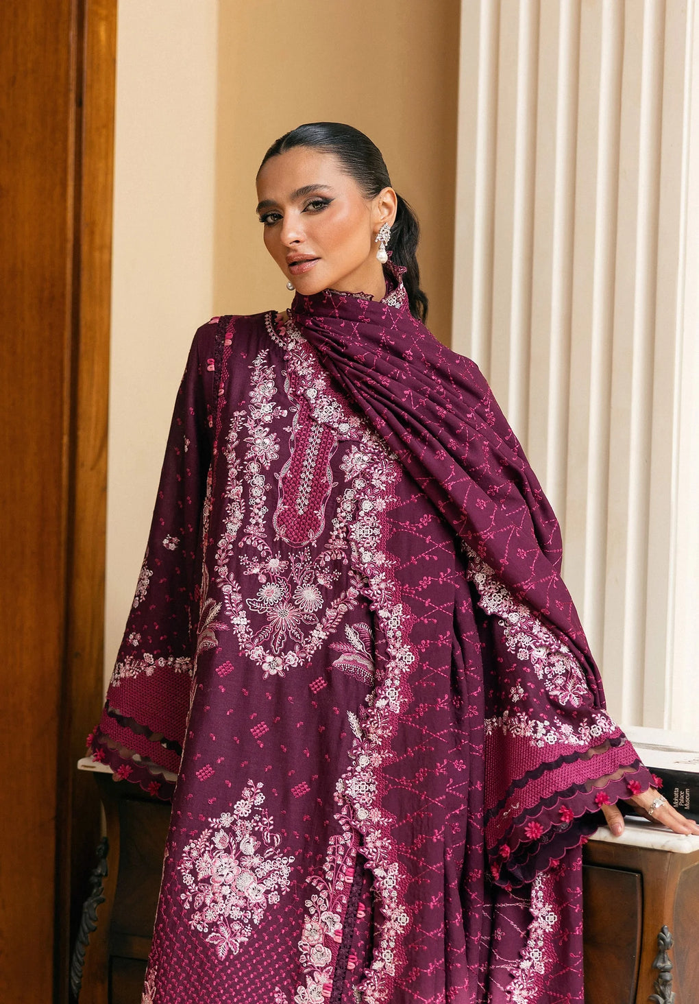 Elaf Premium | Luxury Winter 25 | EWK-2B BERRYBLUSH - House Of Hania