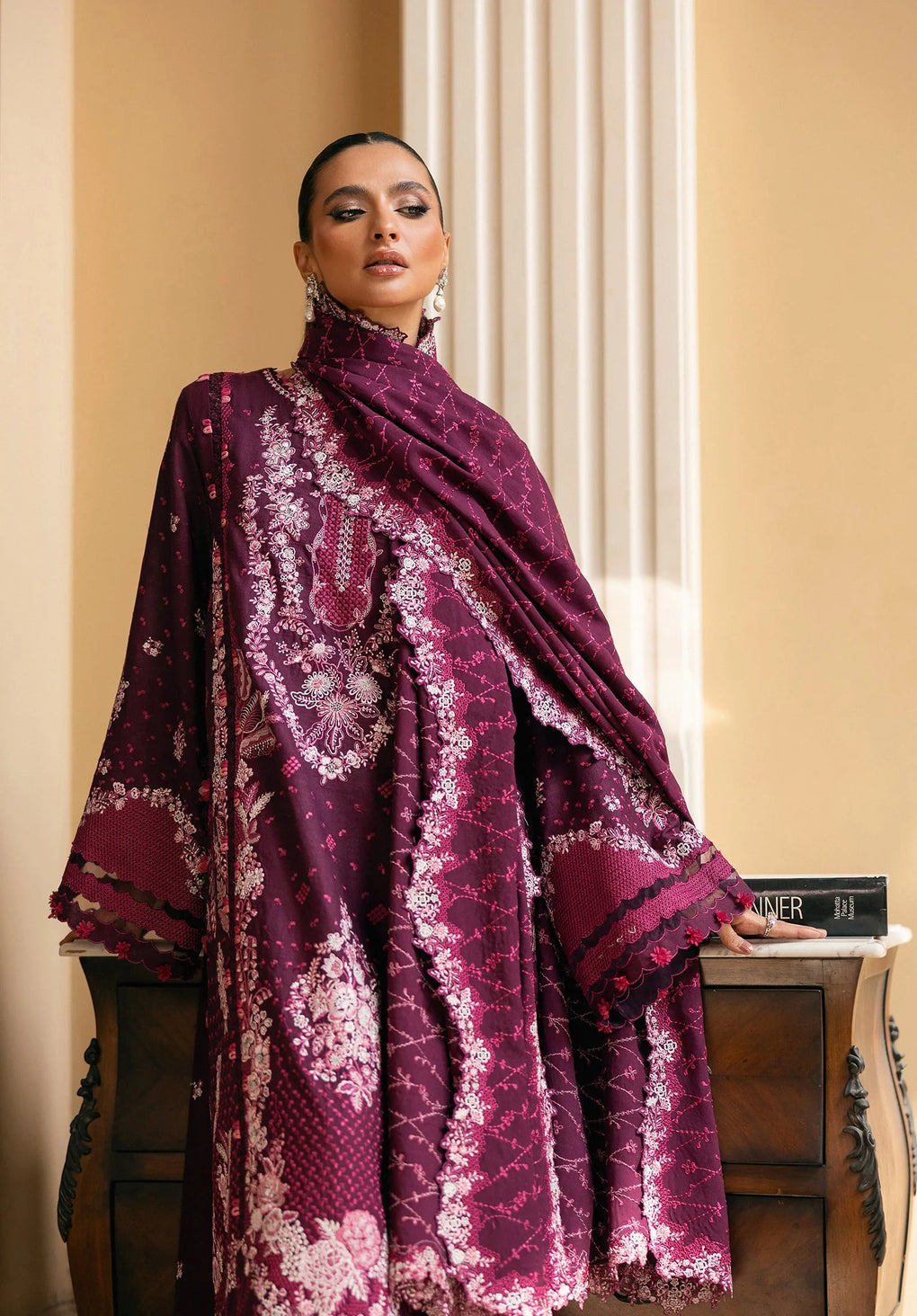 Elaf Premium | Luxury Winter 25 | EWK-2B BERRYBLUSH - House Of Hania