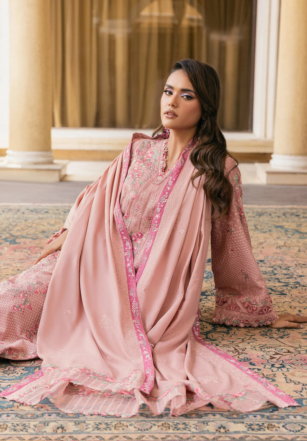 Elaf Premium | Luxury Winter 25 | EWK-3A DUSTYROSE - House Of Hania