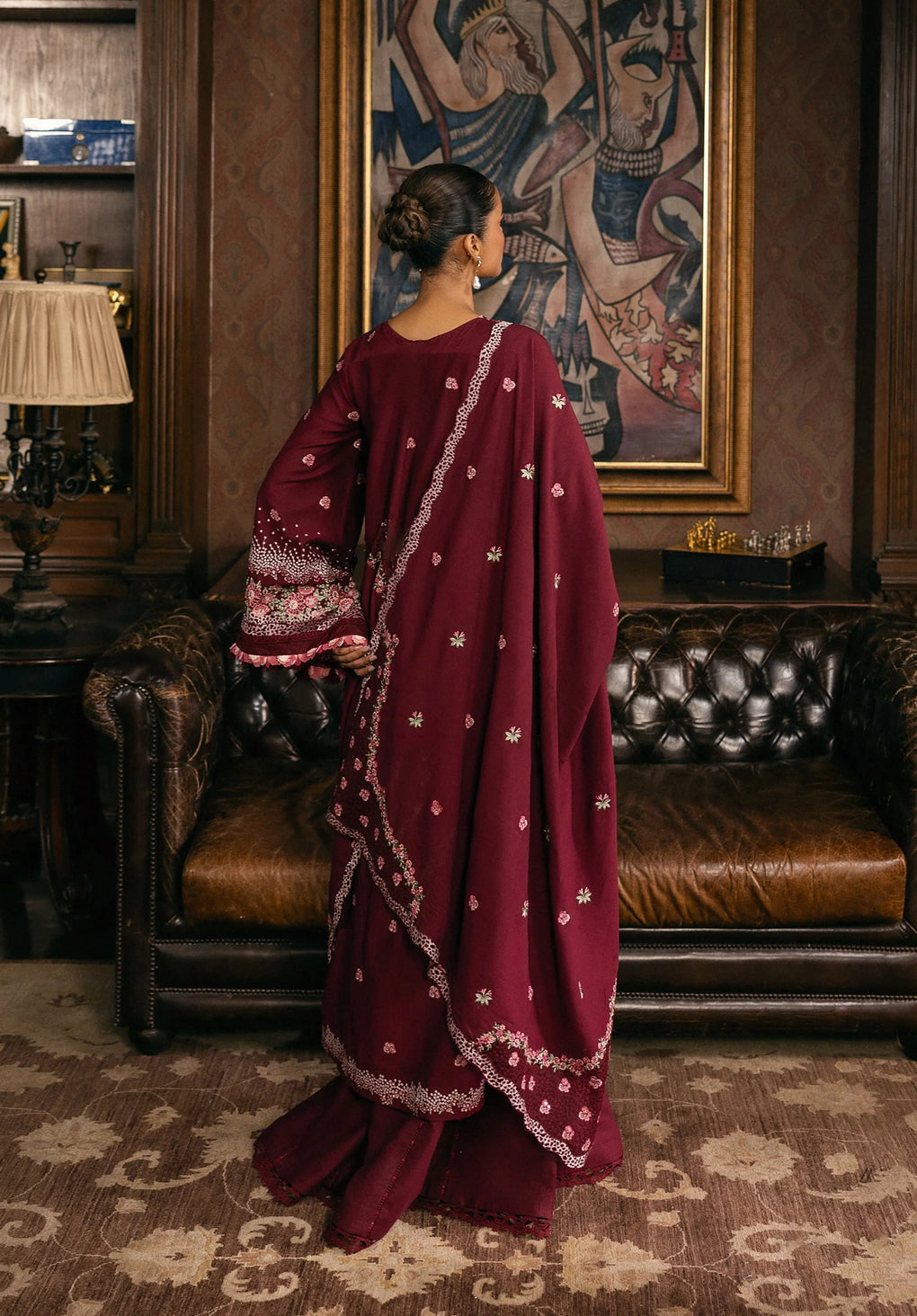 Elaf Premium | Luxury Winter 25 | EWK-4B CRIMSONELLE - House Of Hania
