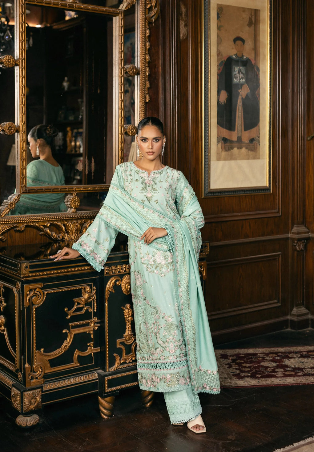 Elaf Premium | Luxury Winter 25 | EWK-5B FLORAZURE - House Of Hania