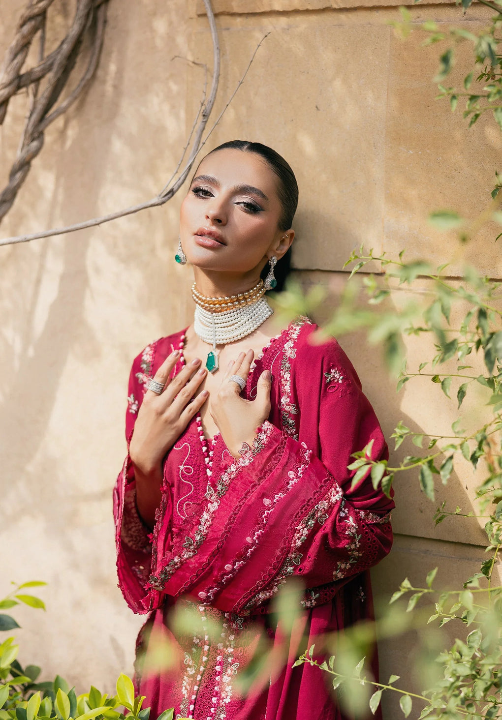 Elaf Premium | Luxury Winter 25 | EWK-6A VELVROSE - House Of Hania