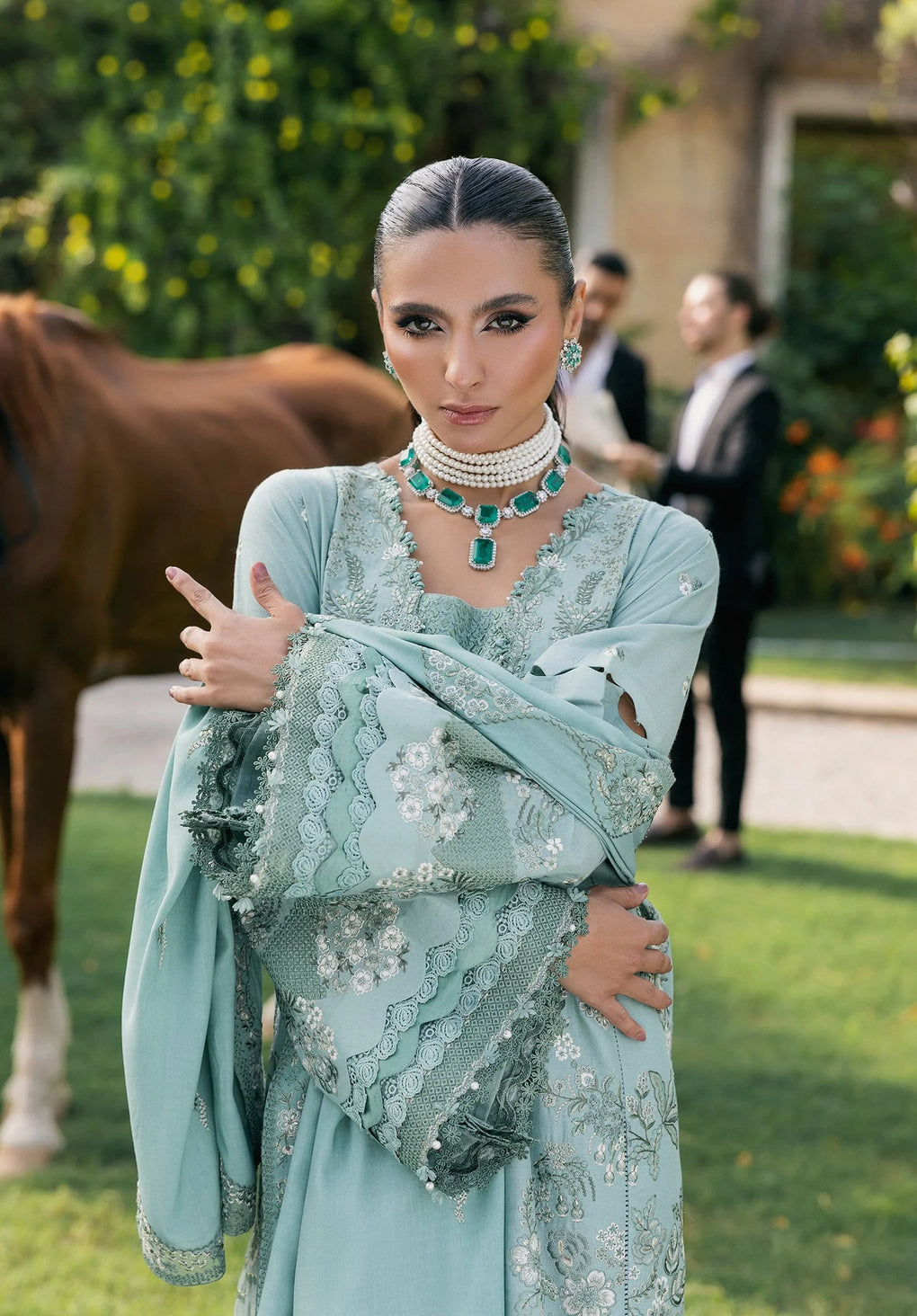 Elaf Premium | Luxury Winter 25 | EWK-7A MINTFROST - House Of Hania