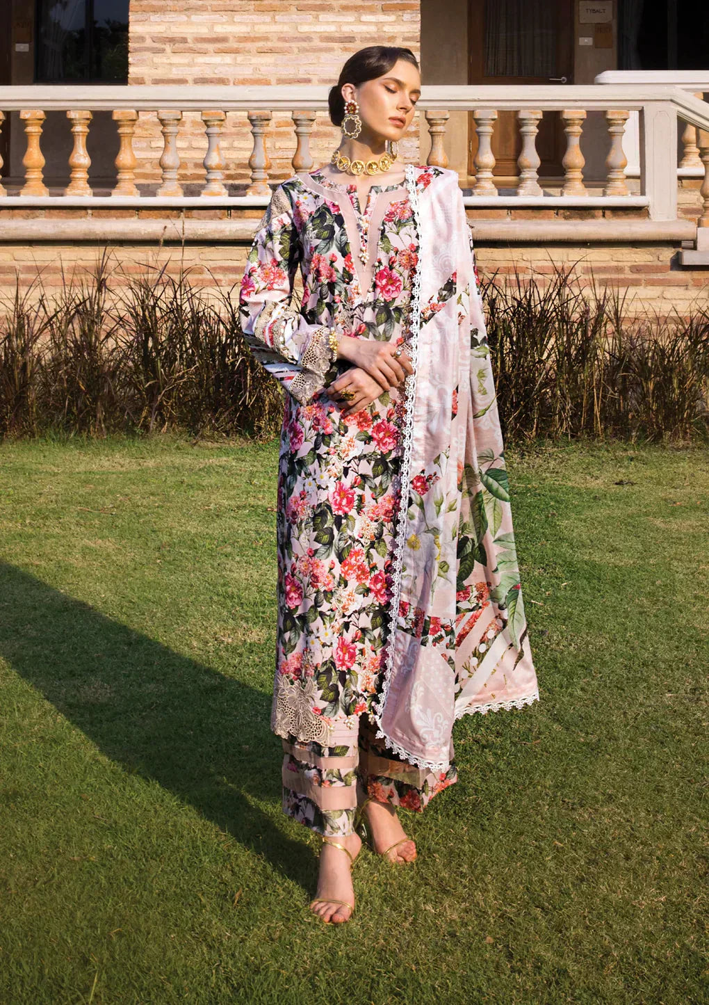 Elaf Premium | Print Chikankari 24 | ECT-01A SOIR - House Of Hania