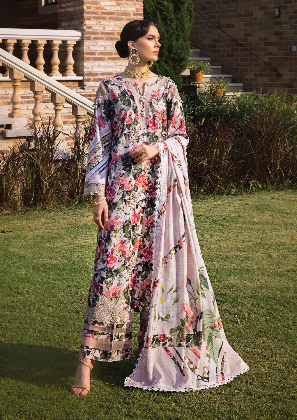 Elaf Premium | Print Chikankari 24 | ECT-01A SOIR - House Of Hania