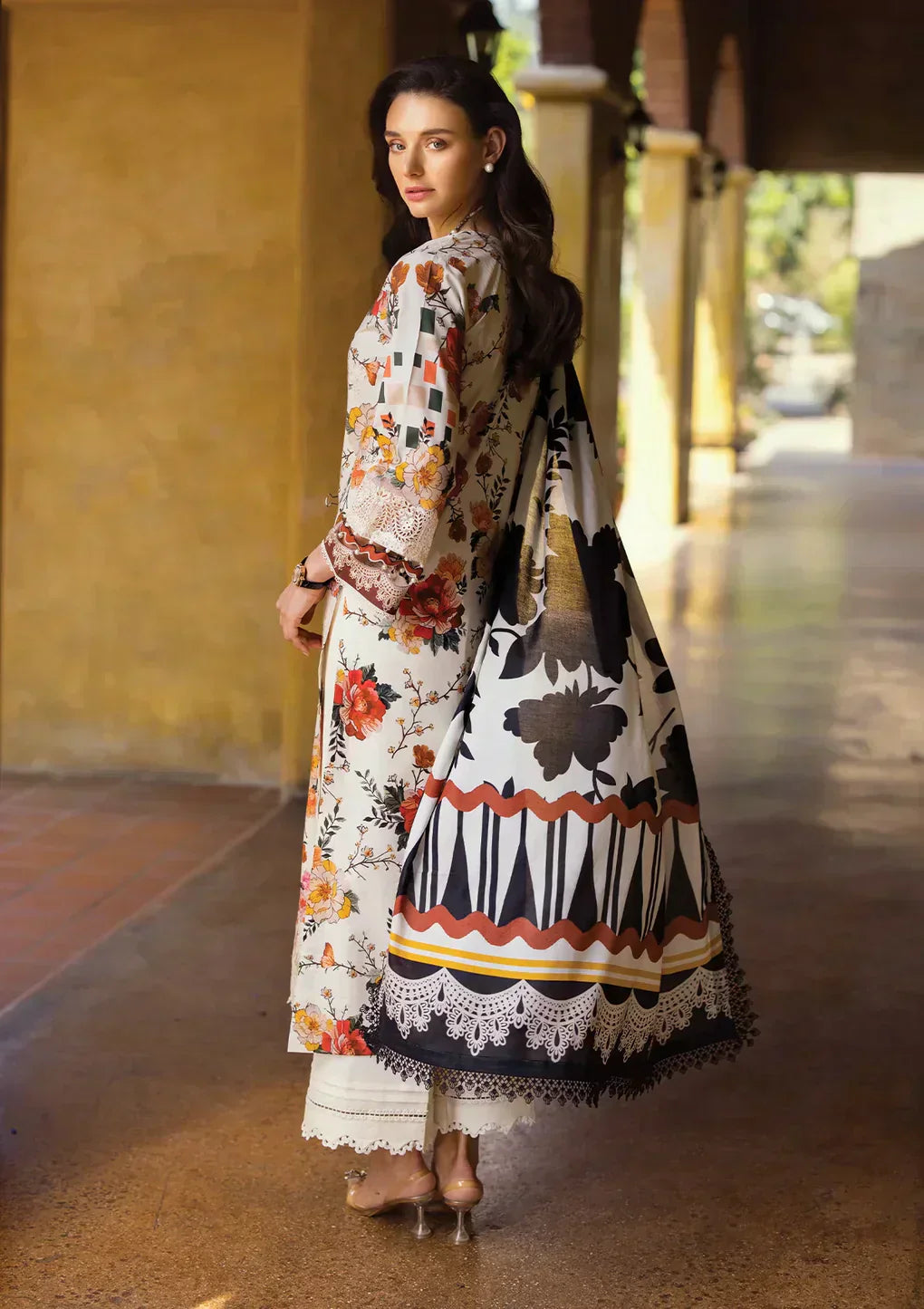 Elaf Premium | Print Chikankari 24 | ECT-02A MELROSE - House Of Hania