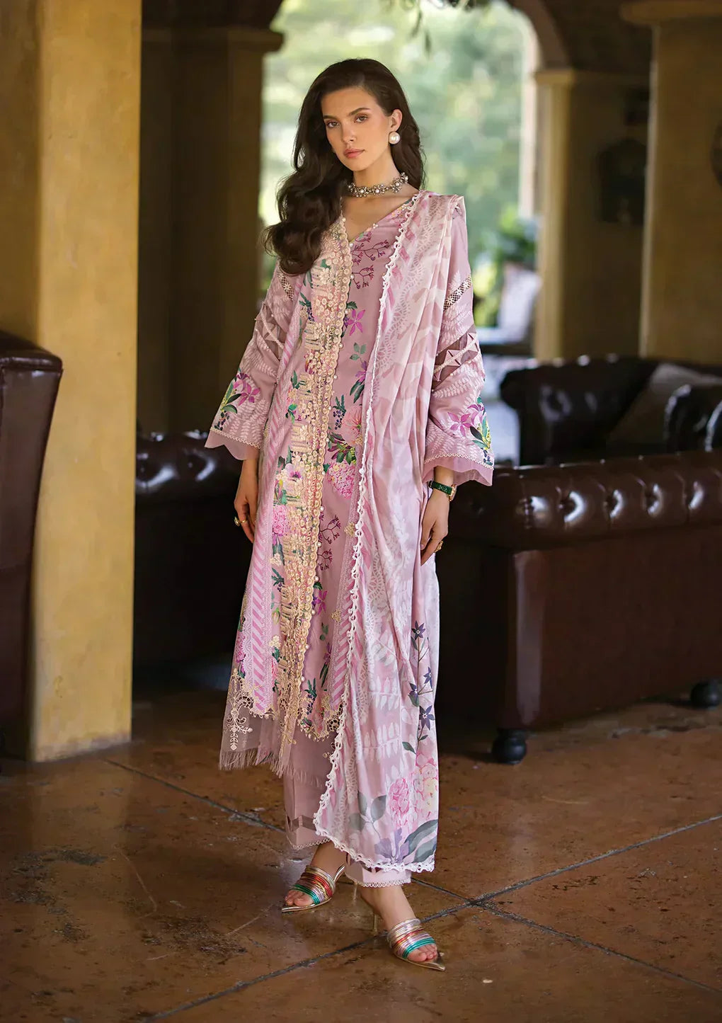 Elaf Premium | Print Chikankari 24 | ECT-04B DELPHINE - House Of Hania