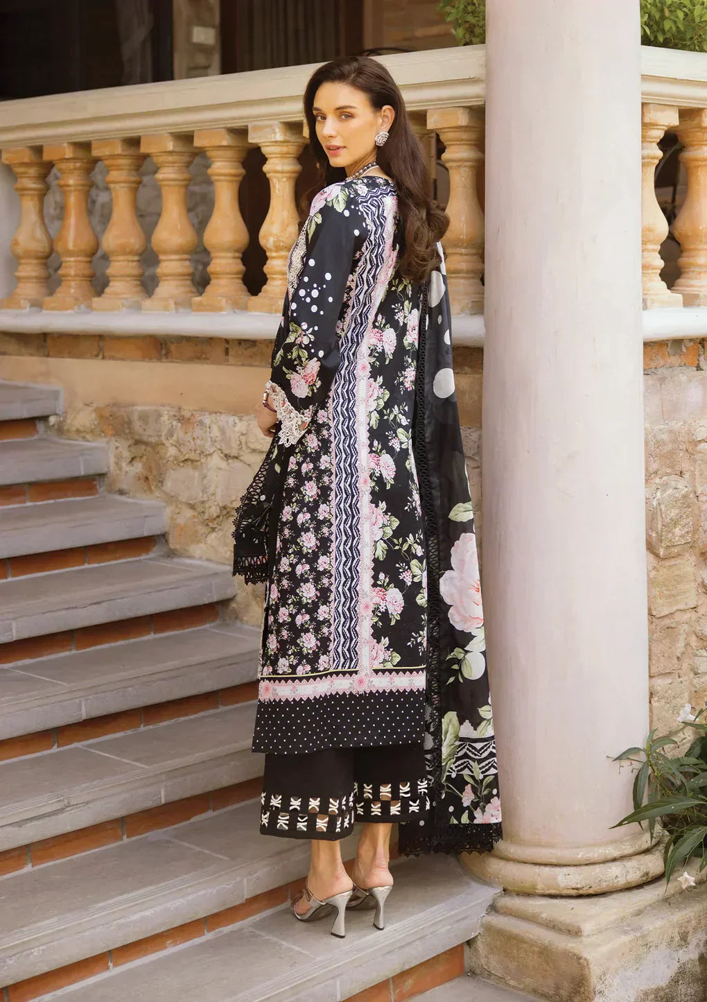 Elaf Premium | Print Chikankari 24 | ECT-05B WILD FLOWER - House Of Hania