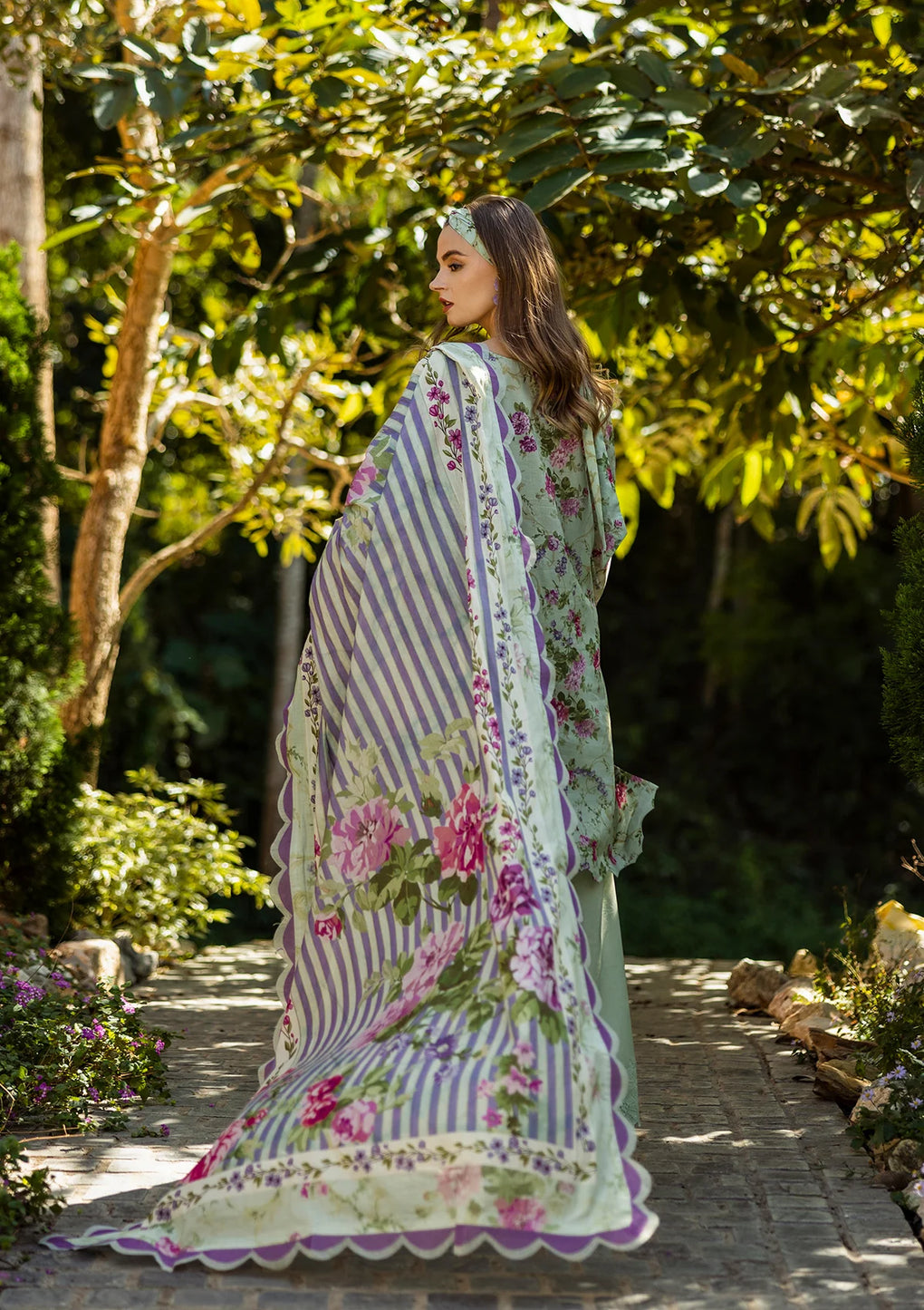 Elaf Premium | Print Chikankari 25 | ELK-03A FLOREALE - House Of Hania