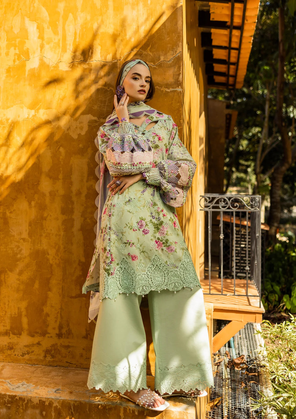 Elaf Premium | Print Chikankari 25 | ELK-03A FLOREALE - House Of Hania