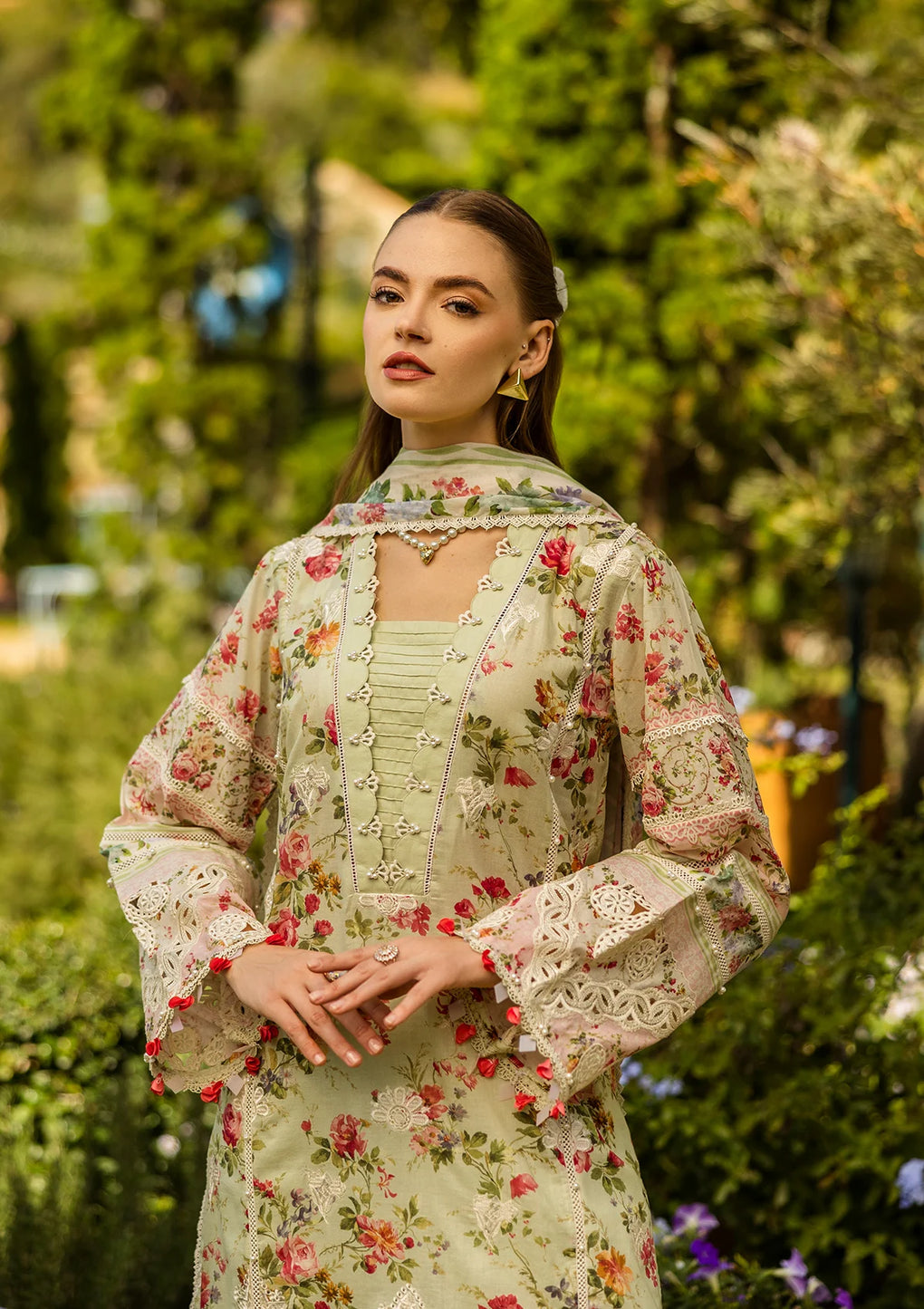 Elaf Premium | Print Chikankari 25 | ELK-04A DEAR PARADISE - House Of Hania