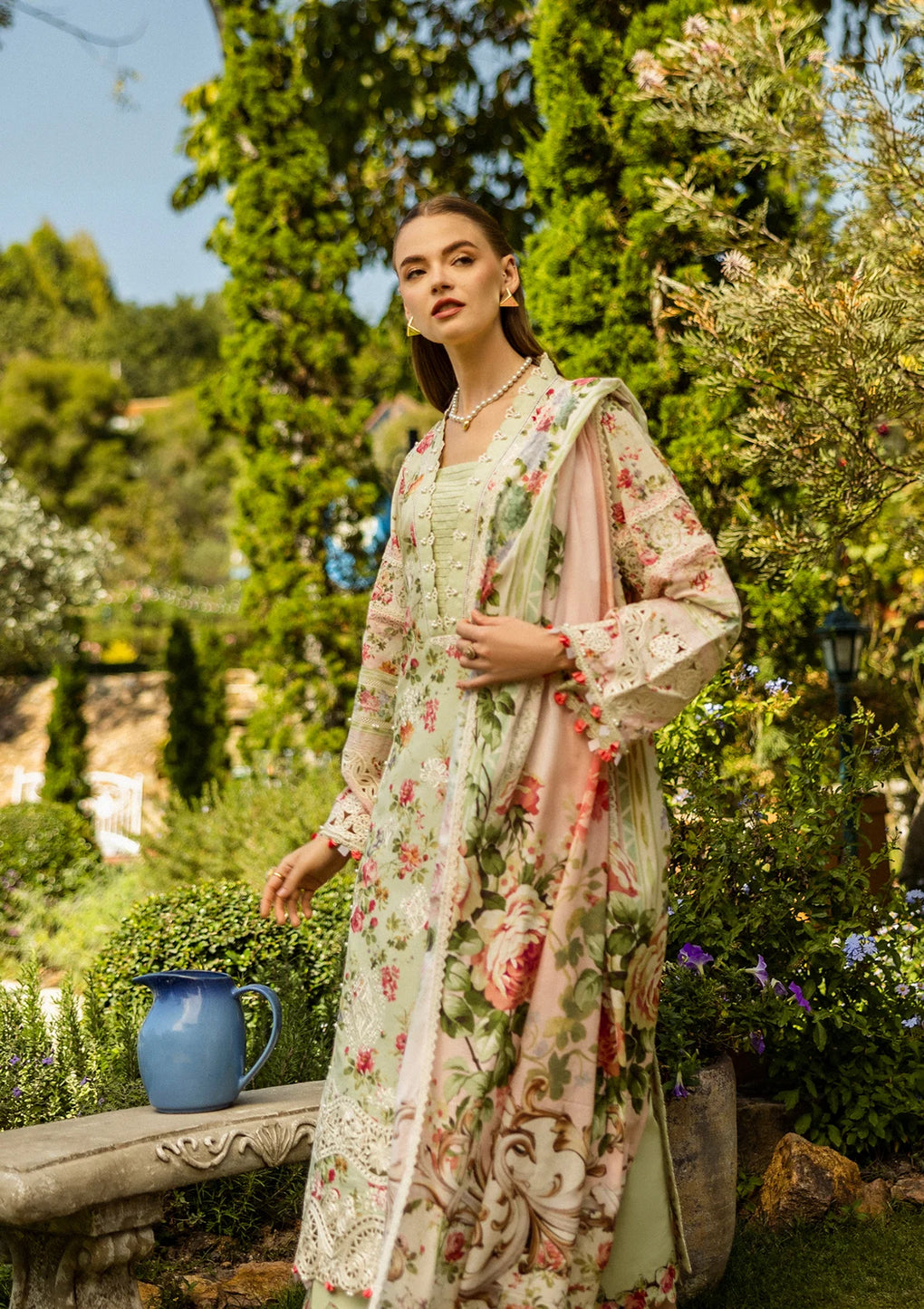 Elaf Premium | Print Chikankari 25 | ELK-04A DEAR PARADISE - House Of Hania