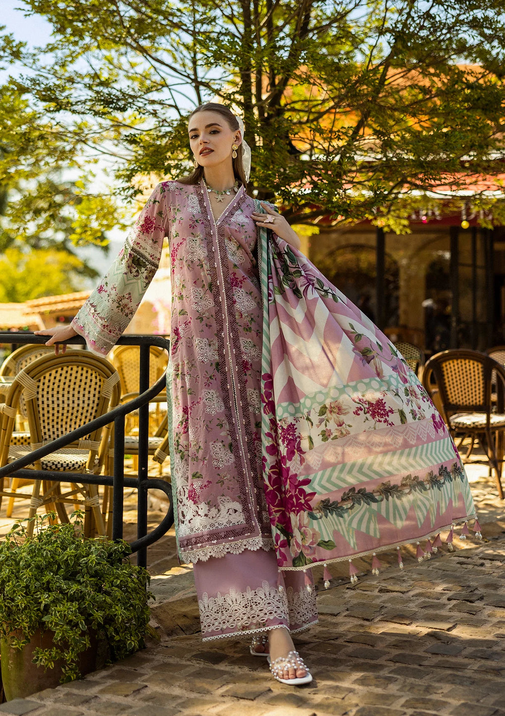 Elaf Premium | Print Chikankari 25 | ELK-05B FIA - House Of Hania