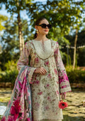 Elaf Premium | Print Chikankari 25 | ELK-06B ROSES & WHITES - House Of Hania