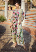 Elaf Premium Print Chikankari Lawn 3Pc Suit ECT-01B CHARM - House Of Hania