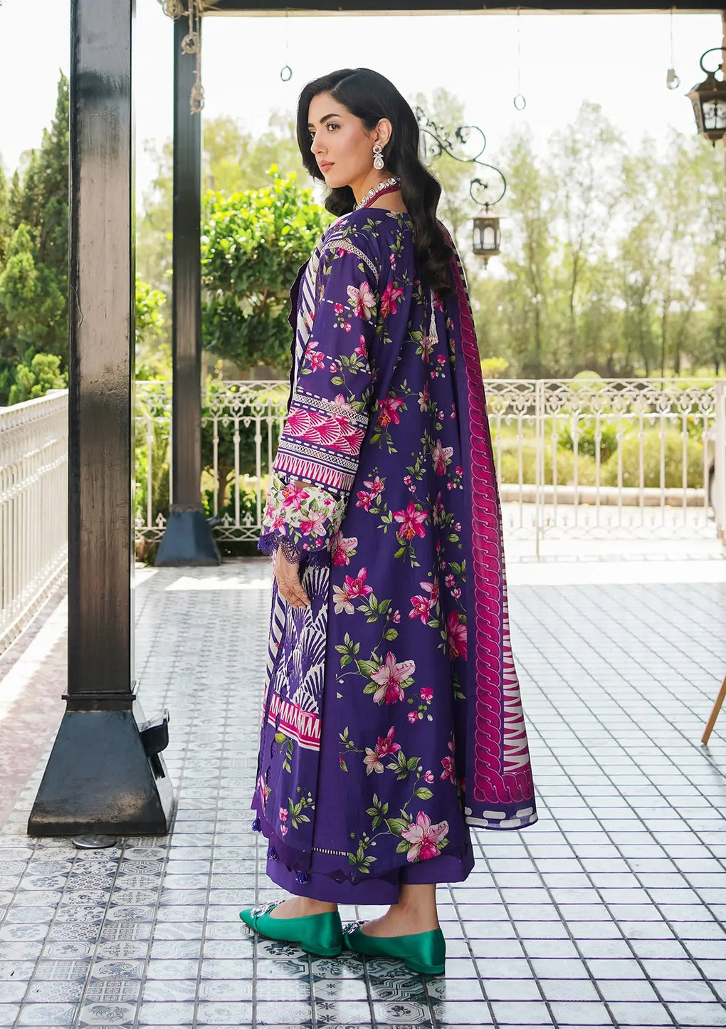 Elaf Premium | Printed Collection 24 | EEP-02B - Bloomie - House Of Hania