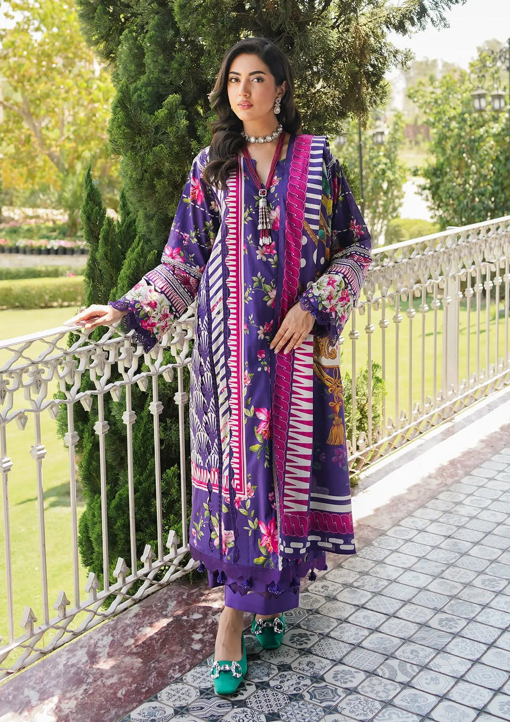 Elaf Premium | Printed Collection 24 | EEP-02B - Bloomie - House Of Hania