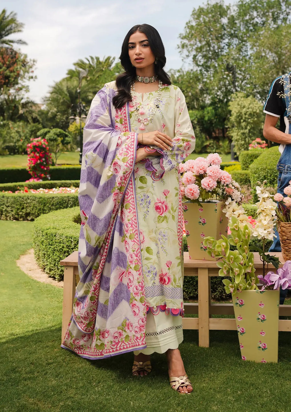 Elaf Premium | Printed Collection 24 | EEP-03B - Meadow Magic - House Of Hania