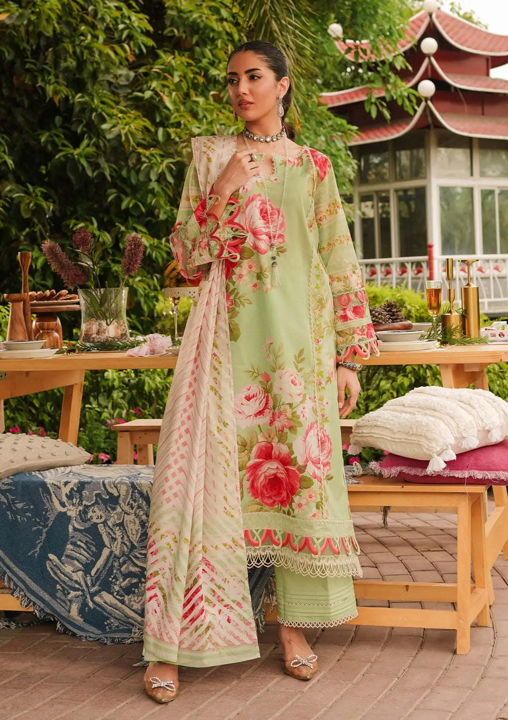 Elaf Premium | Printed Collection 24 | EEP-05A - Mint To Be - House Of Hania