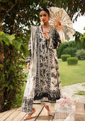 Elaf Premium | Printed Collection 24 | EEP-07B - Black Blossom - House Of Hania