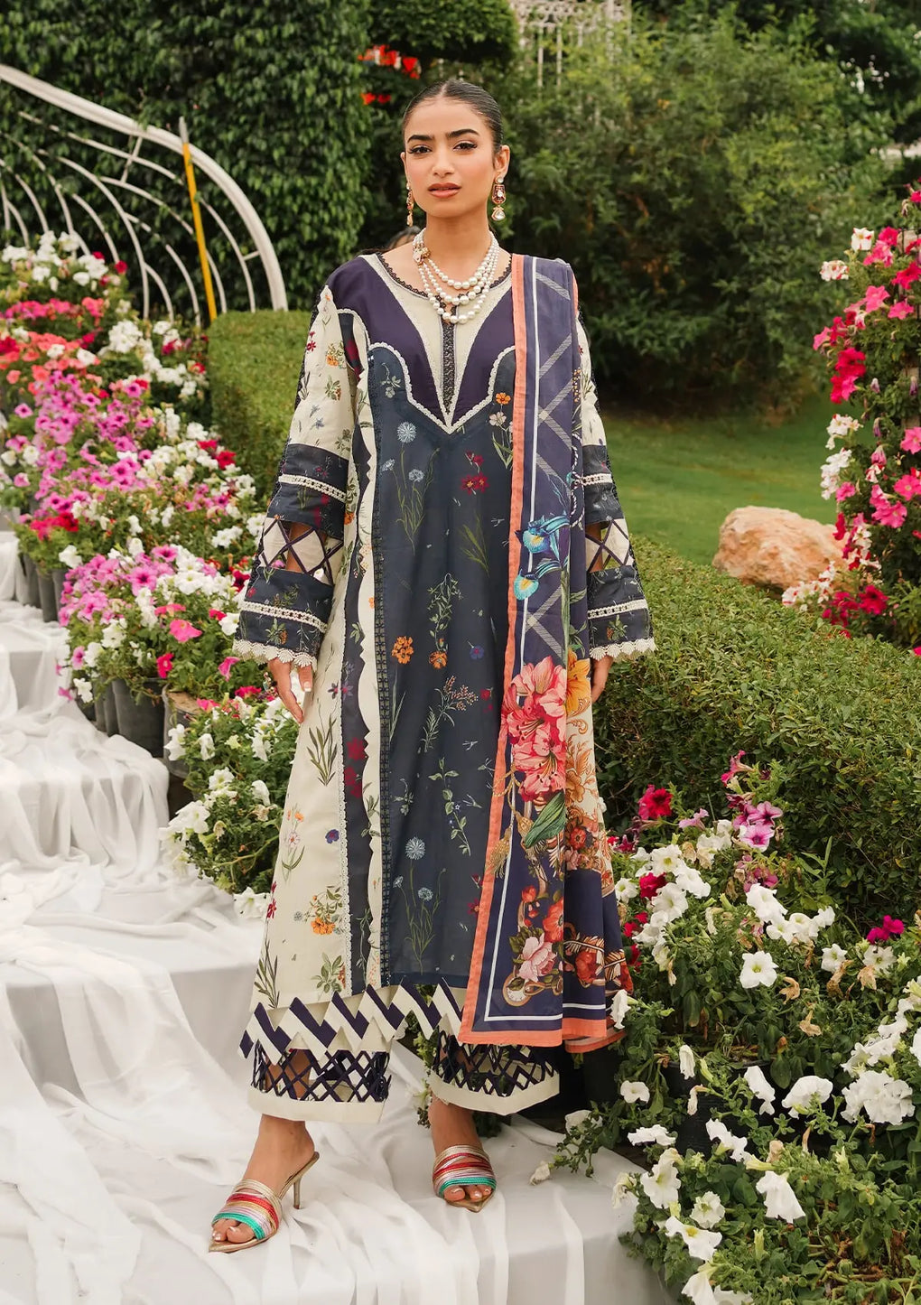 Elaf Premium | Printed Collection 24 | EEP-08B - Breeze Together - House Of Hania