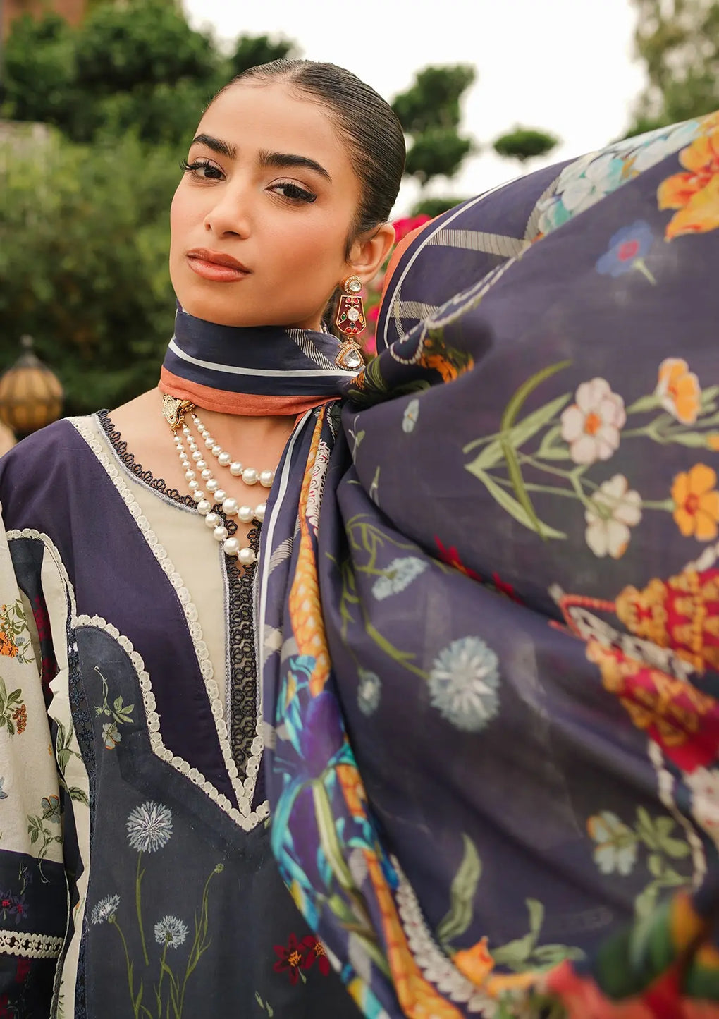 Elaf Premium | Printed Collection 24 | EEP-08B - Breeze Together - House Of Hania