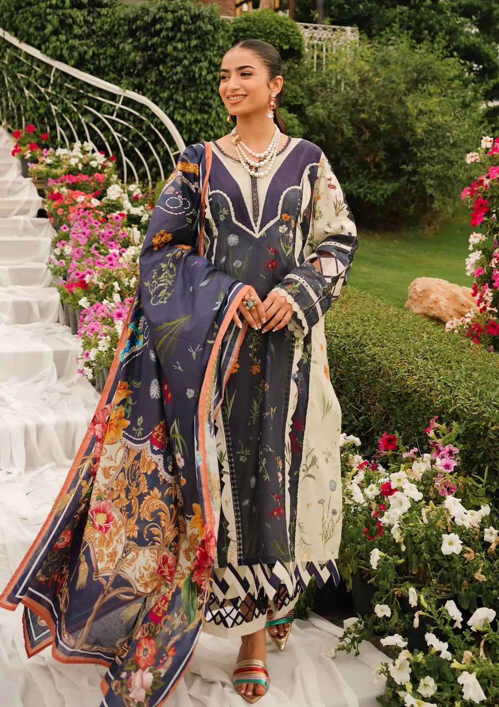 Elaf Premium | Printed Collection 24 | EEP-08B - Breeze Together - House Of Hania