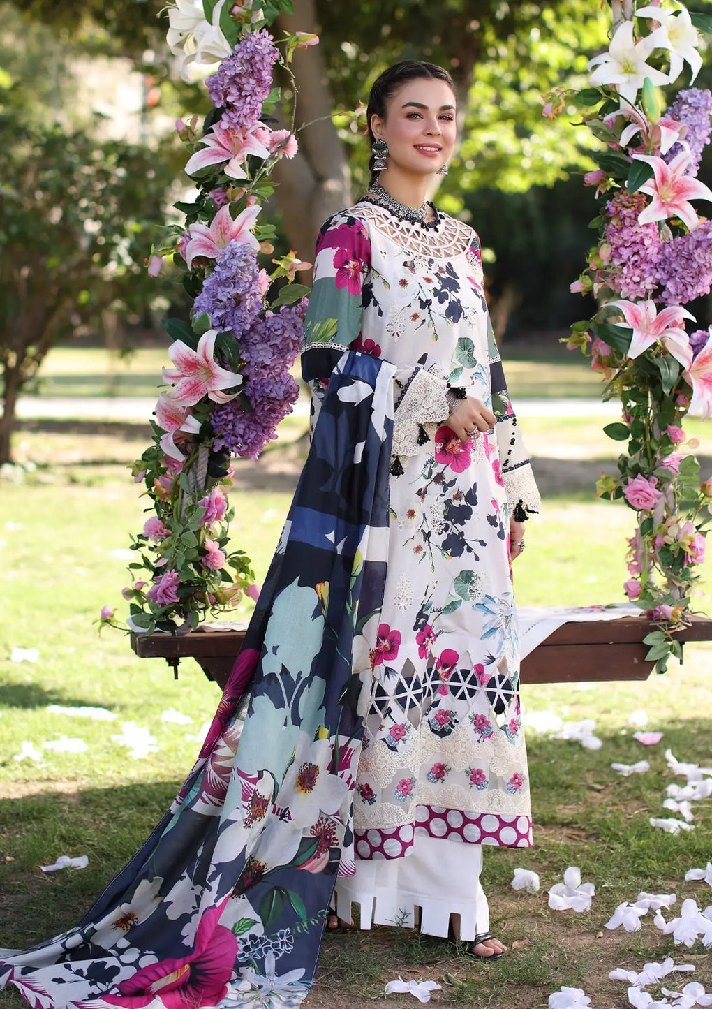 Elaf Premium | Prints Chikankari 24 | 01A LOVELIGHT - House Of Hania