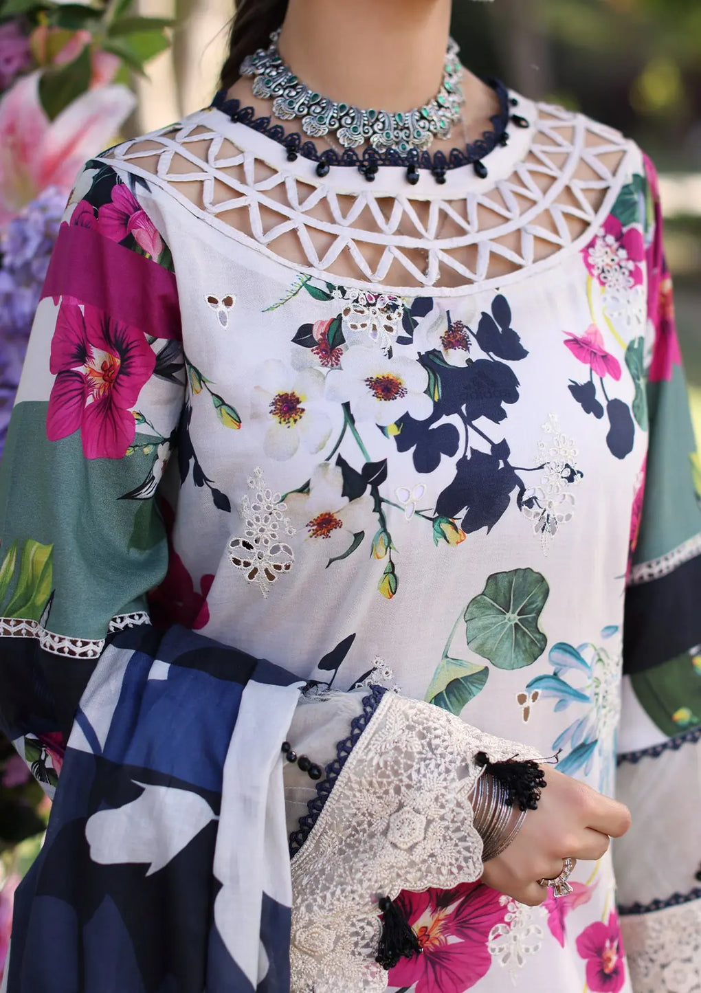 Elaf Premium | Prints Chikankari 24 | 01A LOVELIGHT - House Of Hania