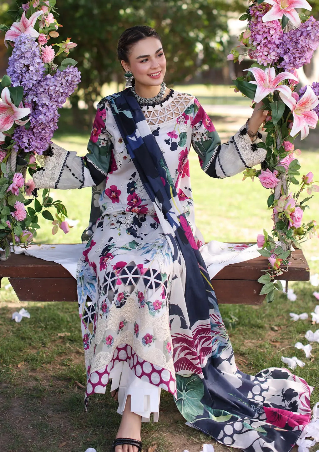 Elaf Premium | Prints Chikankari 24 | 01A LOVELIGHT - House Of Hania