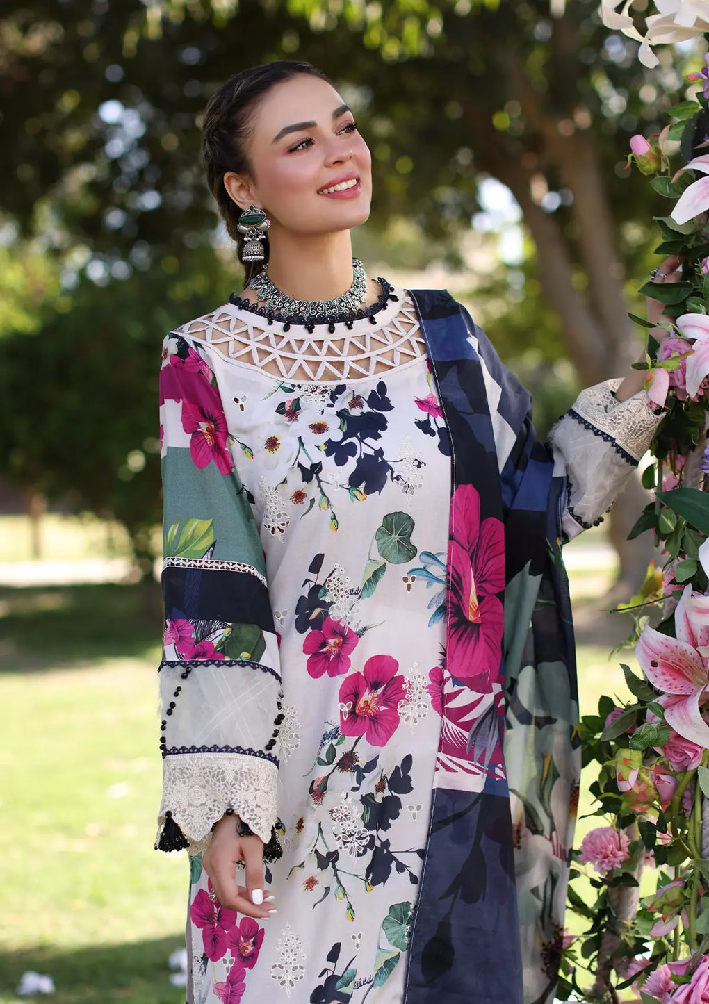 Elaf Premium | Prints Chikankari 24 | 01A LOVELIGHT - House Of Hania