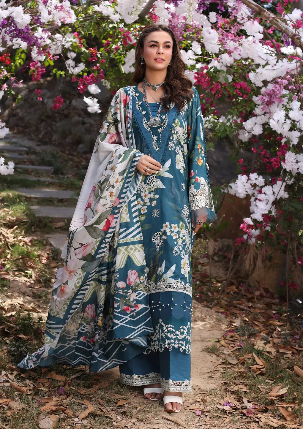 Elaf Premium | Prints Chikankari 24 | 02B SERENITA - House Of Hania
