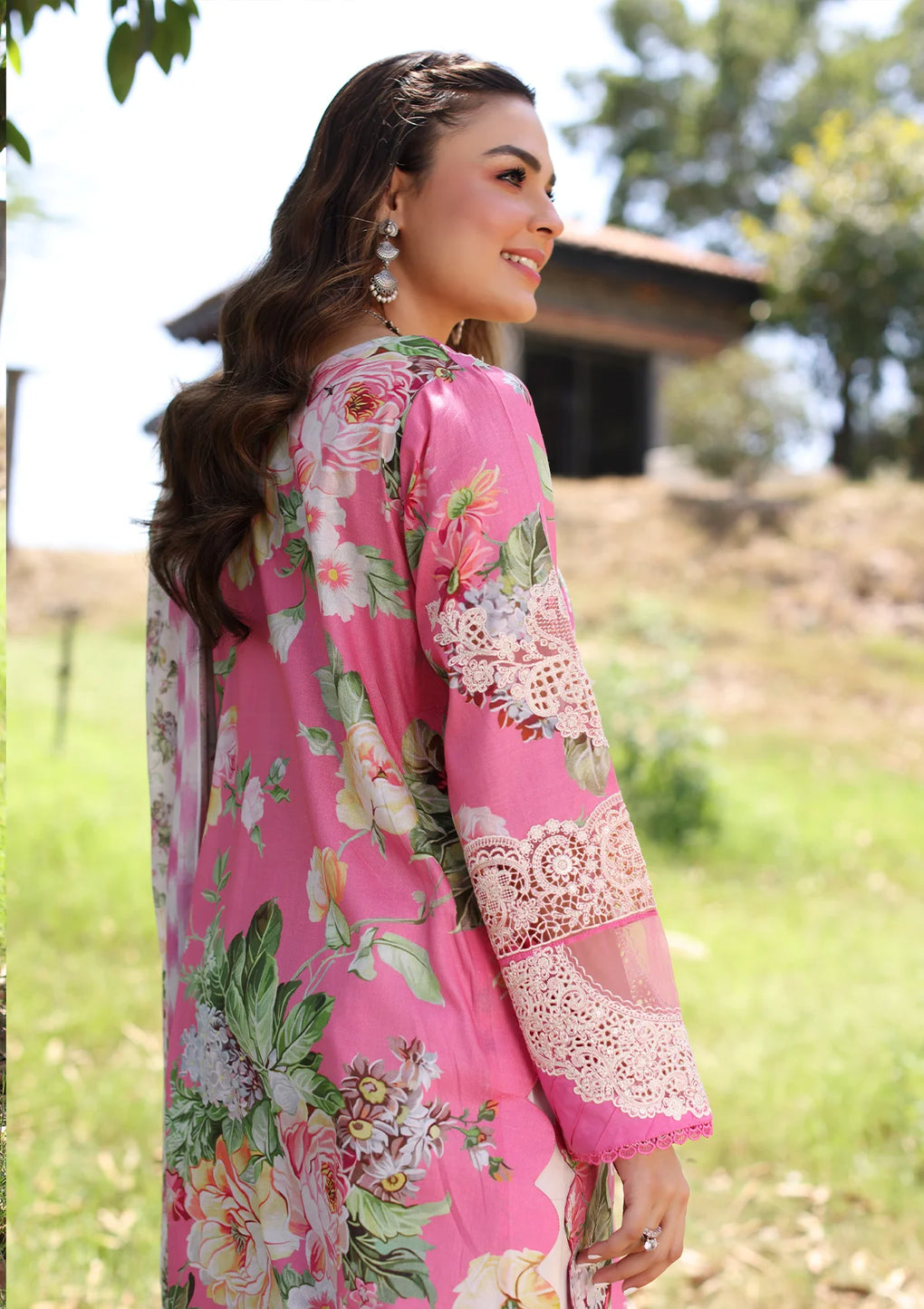 Elaf Premium | Prints Chikankari 24 | 03B PINK MUSE - House Of Hania