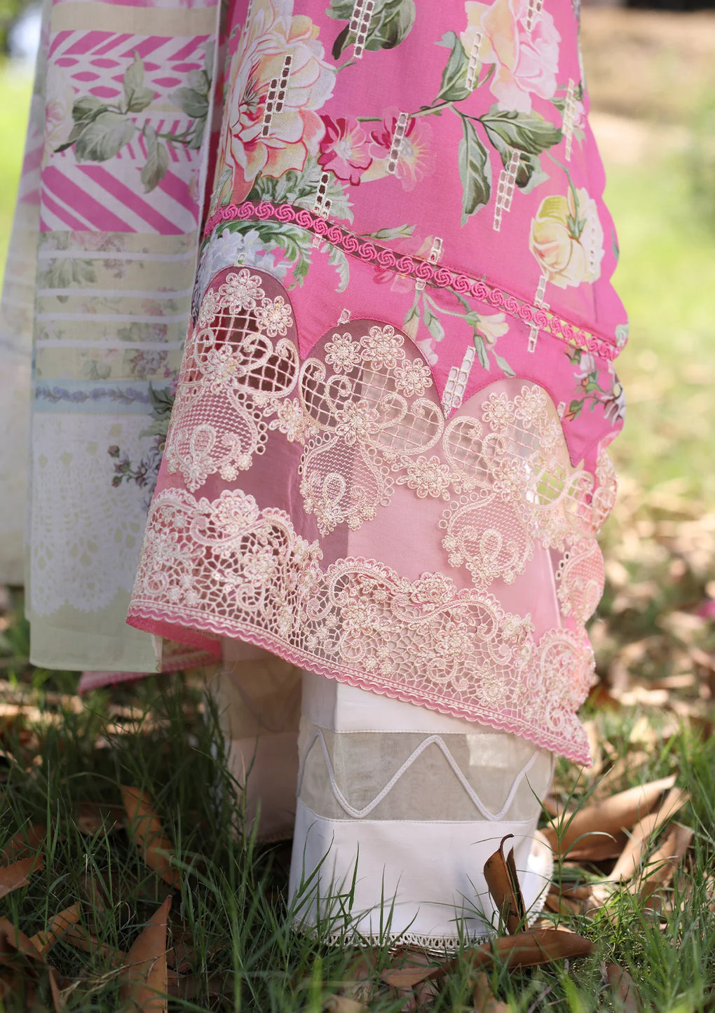 Elaf Premium | Prints Chikankari 24 | 03B PINK MUSE - House Of Hania
