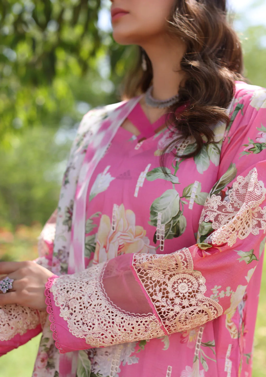 Elaf Premium | Prints Chikankari 24 | 03B PINK MUSE - House Of Hania
