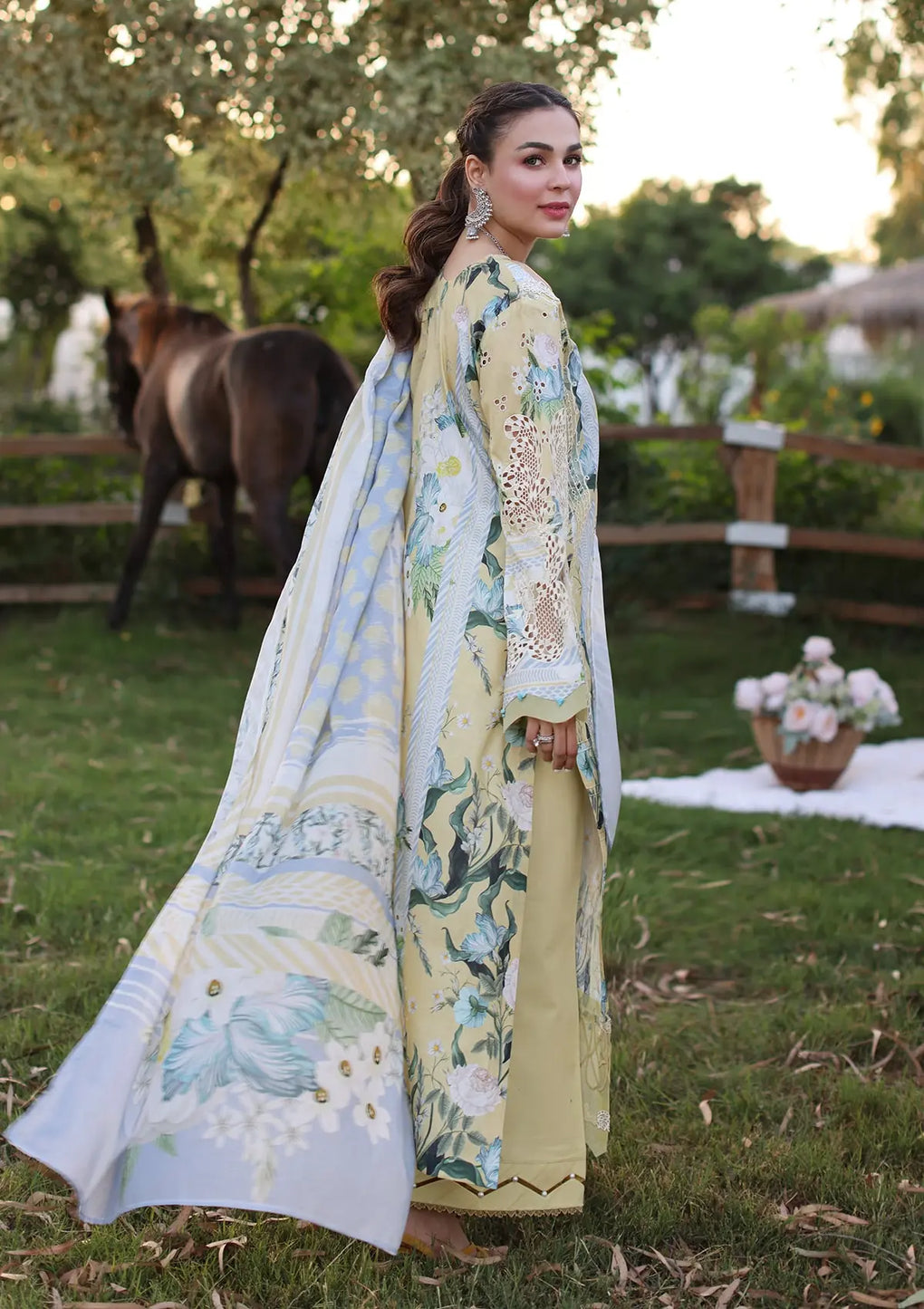 Elaf Premium | Prints Chikankari 24 | 05A CITRUS CRUSH - House Of Hania