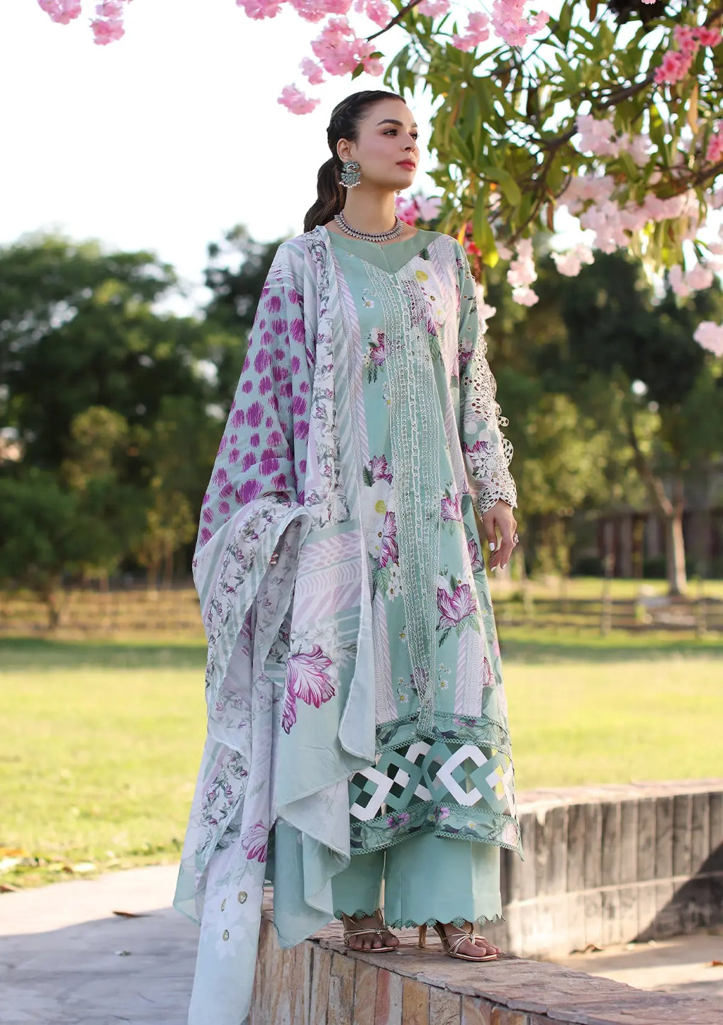 Elaf Premium | Prints Chikankari 24 | 05B CELESTIAL - House Of Hania