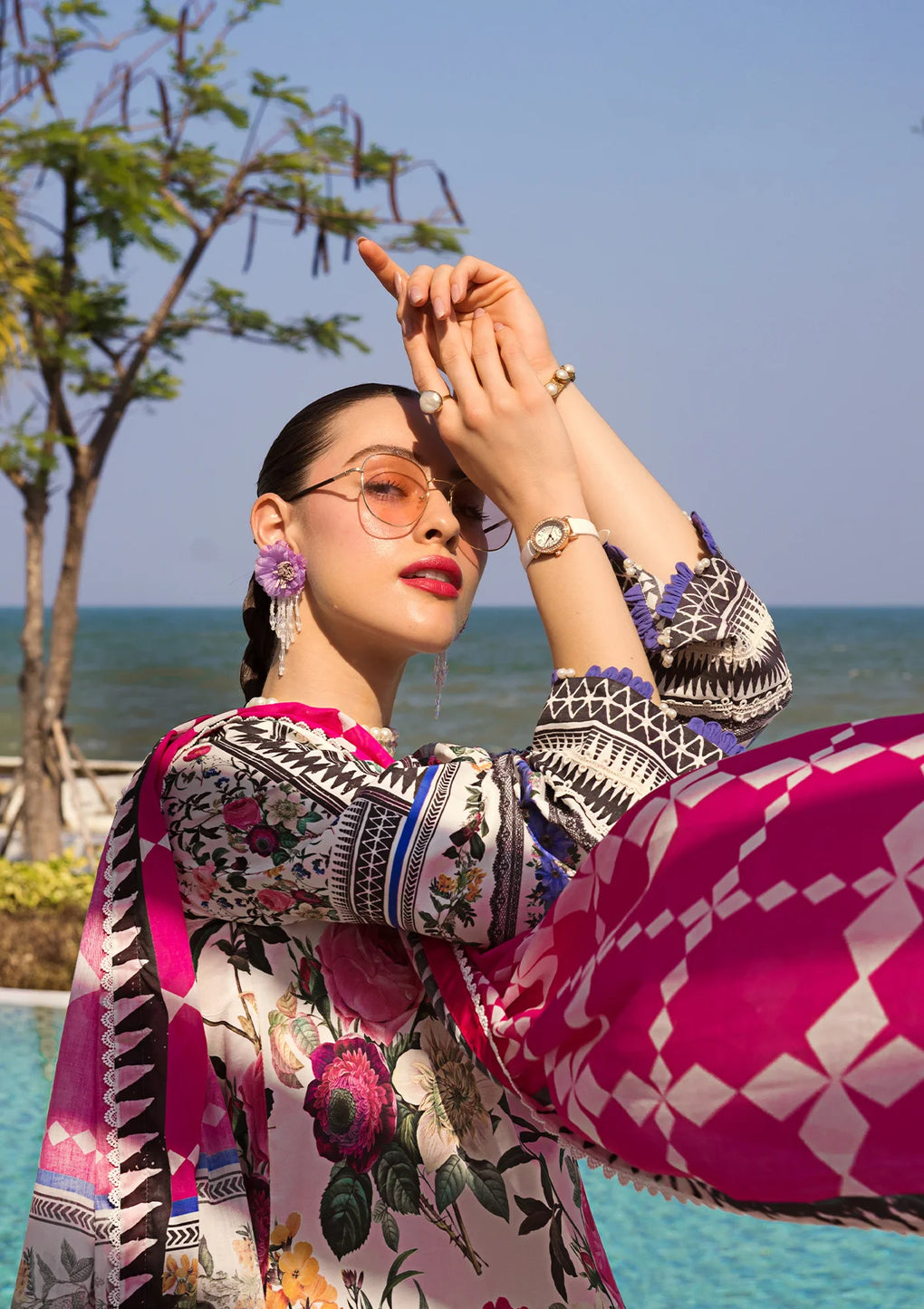 Elaf Premium | Prints Collection 2024 | EOP-06A AMARI MUSE - House Of Hania