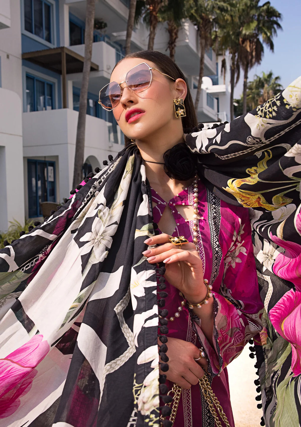 Elaf Premium | Prints Collection 2024 | EOP-08A PETUNIA - House Of Hania