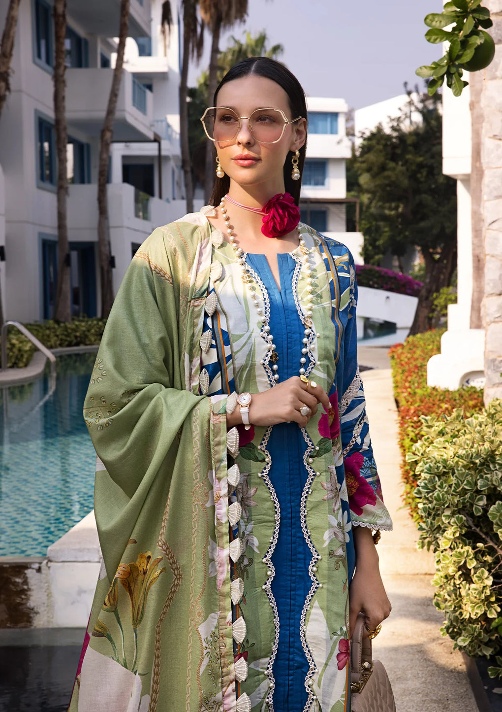 Elaf Premium | Prints Collection 2024 | EOP-08B WHIMSY TOSCANA - House Of Hania