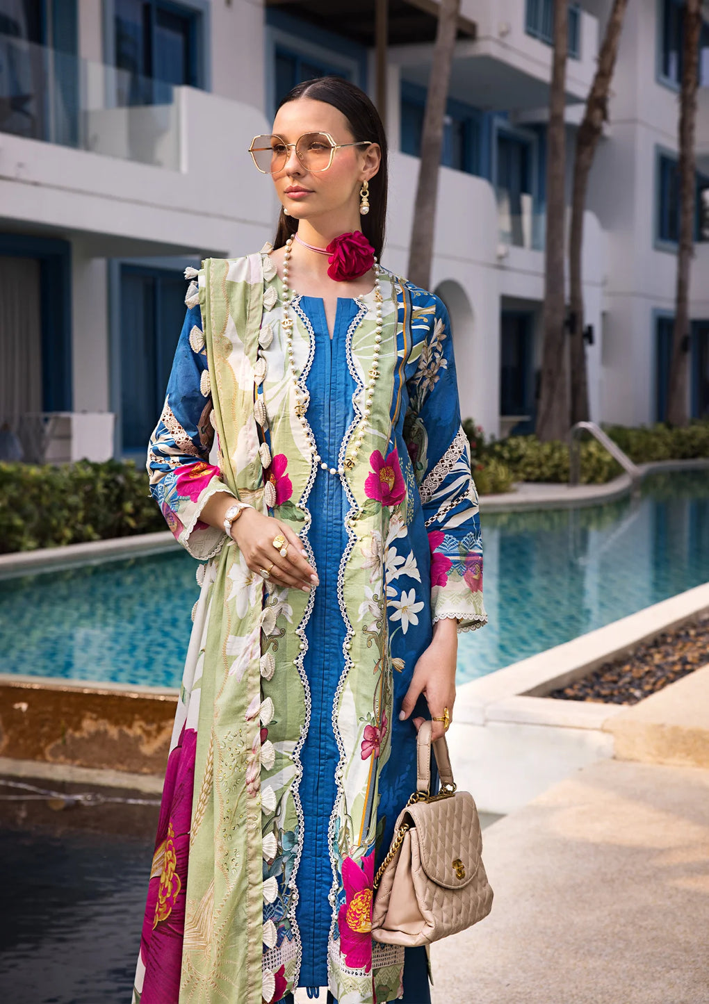 Elaf Premium | Prints Collection 2024 | EOP-08B WHIMSY TOSCANA - House Of Hania